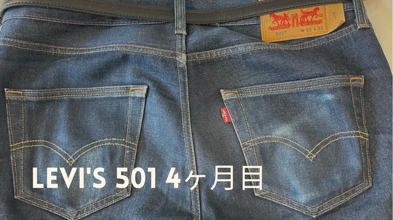 LEVI'S 501 米国流通モデル 4ヶ月目 色落ちレポート